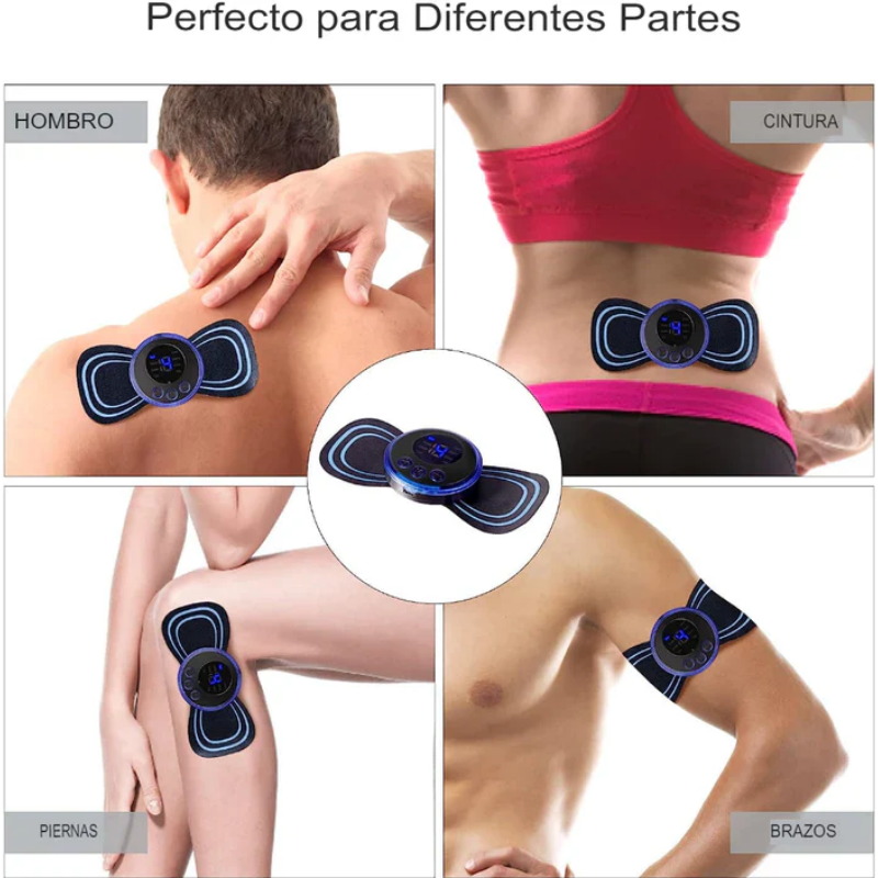 Mini Masajeador De Cuello Espalda Electrodos Recargable