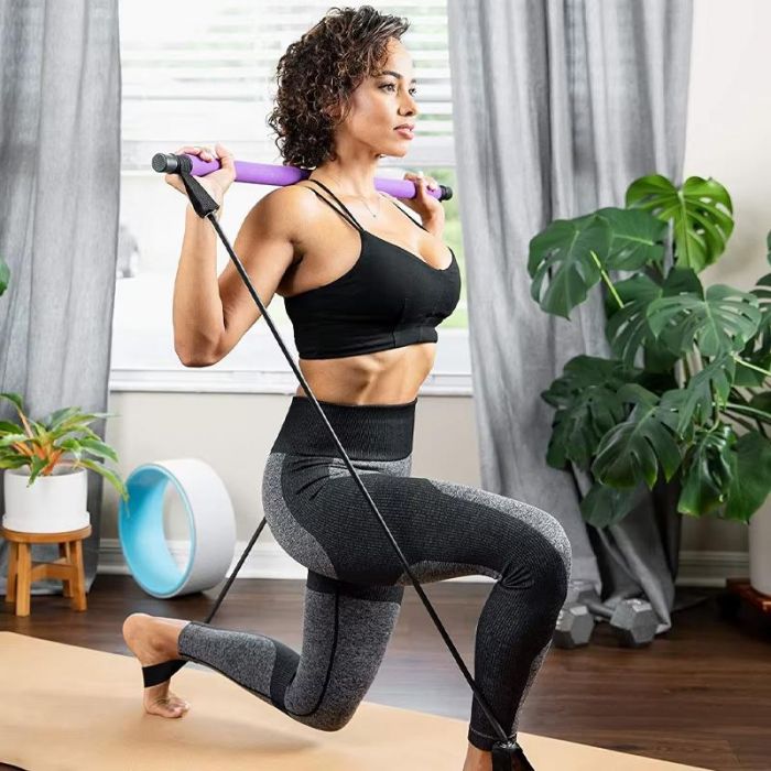 Barra De Pilates Yoga Rosa