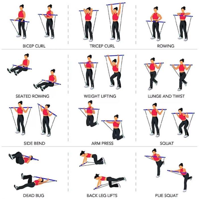 Barra De Pilates Yoga Rosa