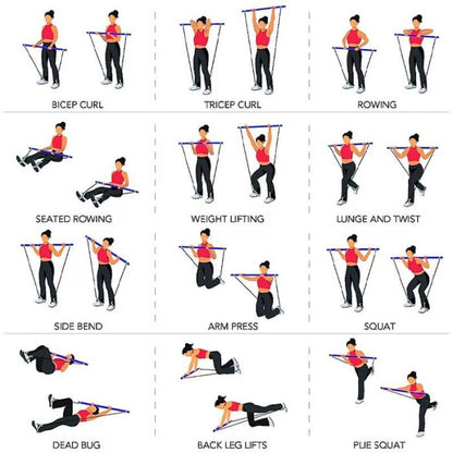 Barra De Pilates Yoga Rosa